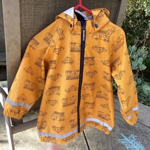 Polarn O. Pyret yellow rain coat size 2-4 t